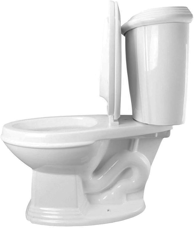 Renovators Supply Sheffield Elongated Bathroom Toilet 29.5"D X 18.75"W X 31.75"H, White Slow Close Dual Flush 2 Piece Toilet