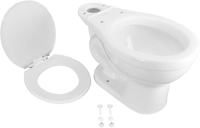 Renovators Supply Troyt Compact Corner Bathroom Toilet, 2-Piece Round - 0.8/1.6 GPF High Low Top Tank Button Flush WaterSense - ADA Heavy Duty Porcelain