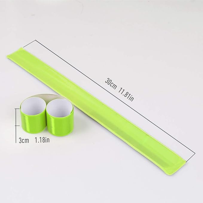 Reflective Bands, Reflective Slap Bracelet, Reflective Wristband High Visibility Reflectors, for Night Run, Night Cycling, Night Working