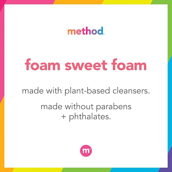 Method Foaming Hand Soap, Pink Grapefruit, 10 Fl Oz, Biodegradable Formula, (Pack of 3)