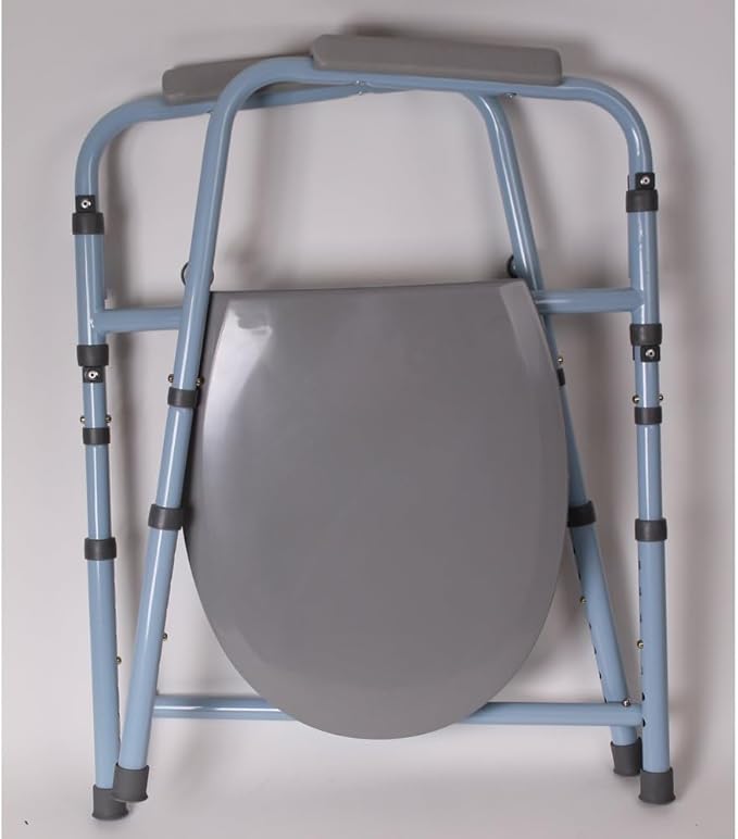 Carex 3-in-1 Folding Bedside Commode with 42 Pack Commode Liners - Porta Potty for Adults - Portable Toilet for Camping, Supports Up to 300lbs, Bedside Commodes for Seniors and Commode Chair