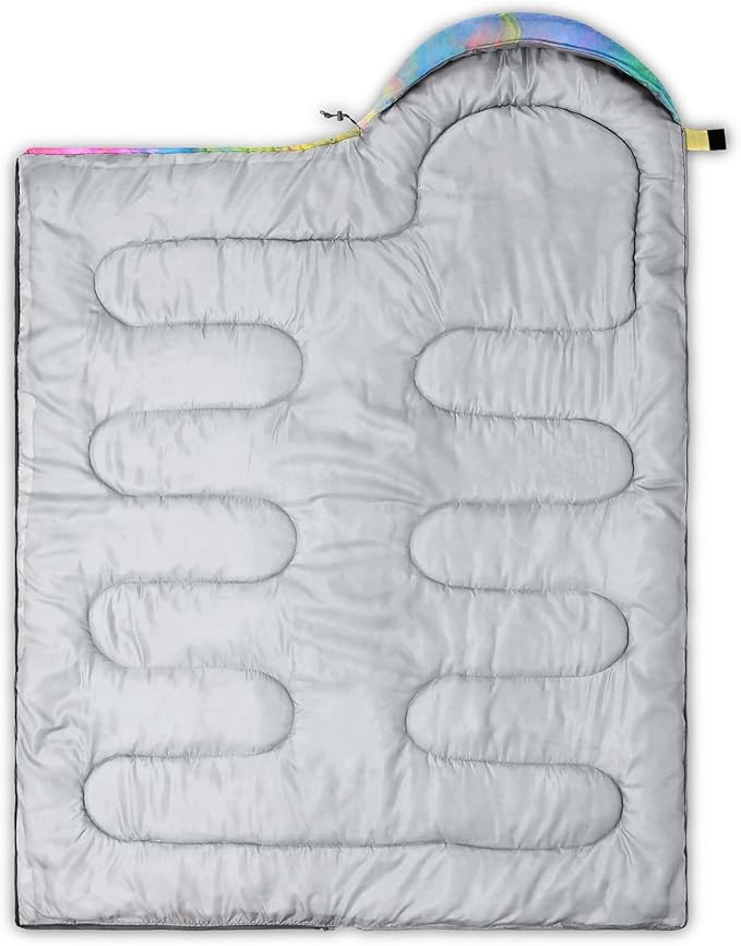 QOOMO Camping Sleeping Bags,3 Season Warm & Cool Weather,Lightweight,Waterproof Sleeping Bags for Adults & Kids,Traveling,and Outdoors,Camping Gear Equipment