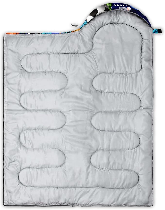 QOOMO Camping Sleeping Bags,3 Season Warm & Cool Weather,Lightweight,Waterproof Sleeping Bags for Adults & Kids,Traveling,and Outdoors,Camping Gear Equipment