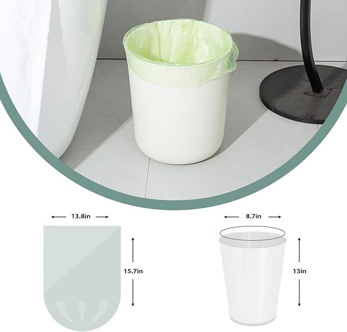 1.2 Gallon Small Trash Bags 120 Count Biodegradable Mini Garbage Bags Leakproof Tear Resistant Trash Can Bin Liners Fit Bathroom, Office, Car, Diaper Pail Unscented green