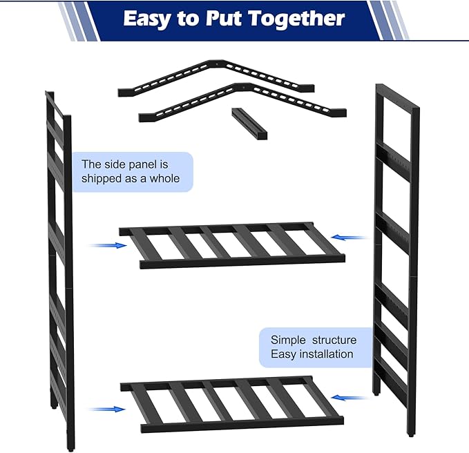 Storage Station for Solo Stove Bonfire, Yukon, Ranger, Firewood Rack Outdoor with Cover, Storage Rack for Fire Pit Accessories, with Waterproof Cover, Adjustable Shelf, Iron Black