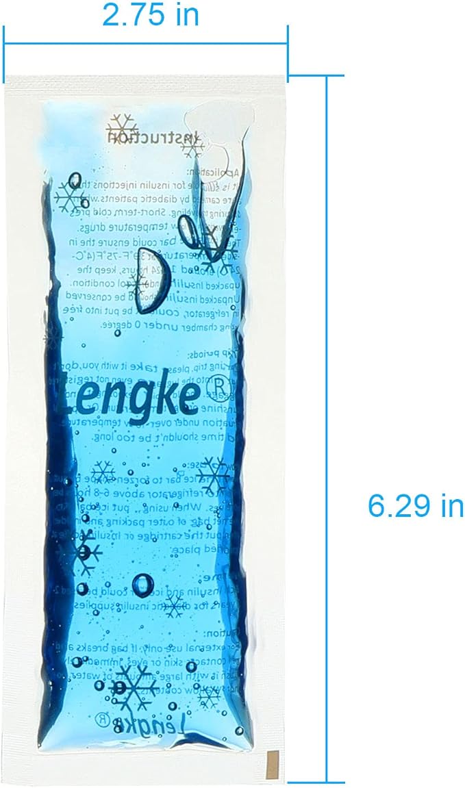 YOUSHARES Ice Packs - Reusable Freezer Packs Instant Hot Or Cold Gel Pack Suitable for Insulin Cool Storage Bag (2 TSA Approved Ice Packs)