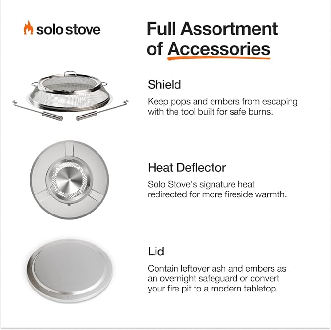 Solo Stove Bonfire with Stand | 19.5" Smokeless Fire Pit, Removable Ash Pan | Portable Stainless Steel Wood Burning Outdoor Fireplace, Ideal for 4–6 People, 21.75 lbs, Gunmetal