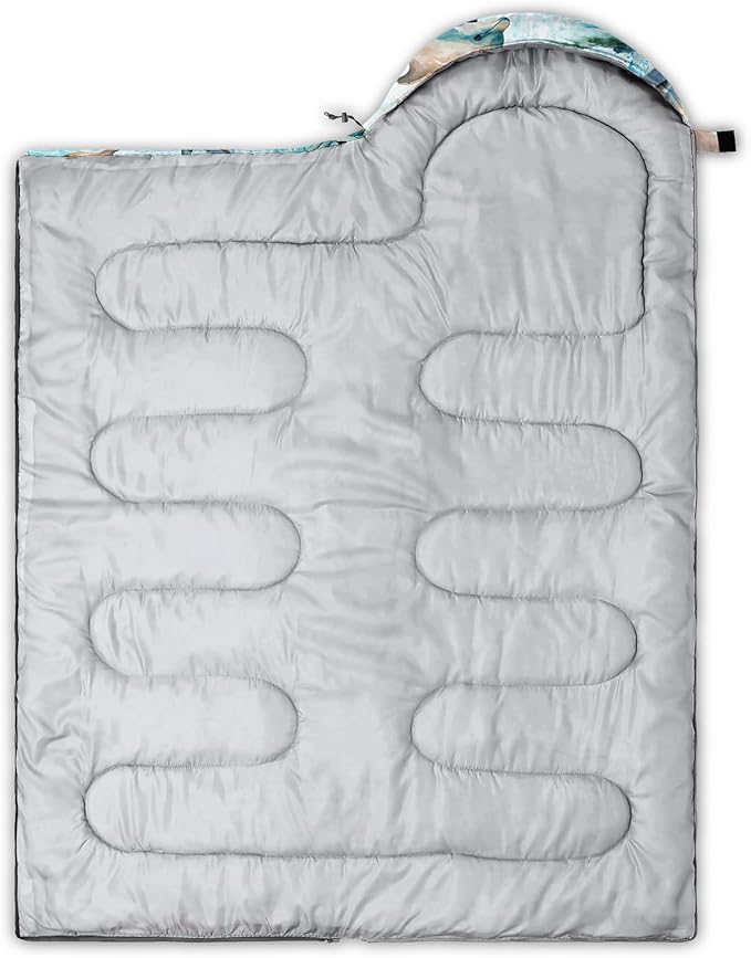 QOOMO Camping Sleeping Bags,3 Season Warm & Cool Weather,Lightweight,Waterproof Sleeping Bags for Adults & Kids,Traveling,and Outdoors,Camping Gear Equipment