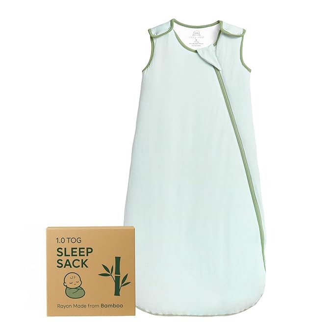 Rayon Made from Bamboo Sleep Sack 1.0 TOG 18-36 Months Unisex Baby Sleeping Bag with 2-Way Zipper Breathable Wearable Blanket Baby