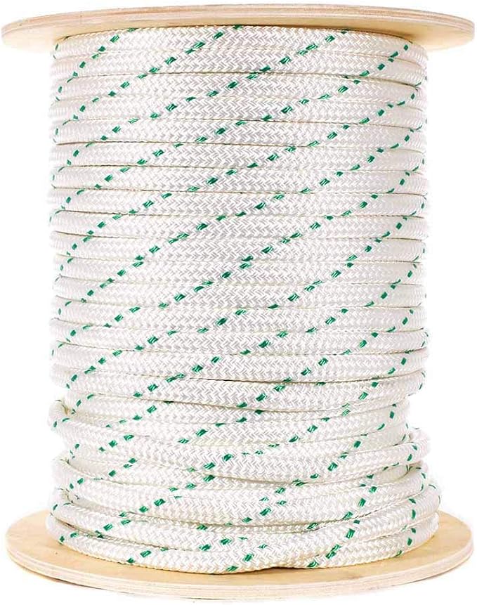Rope and Cord Double Braid Pulling Rope – Super Strong Composite Rope with Built-in Pulling Eyes (1/2" | 600' Spool)