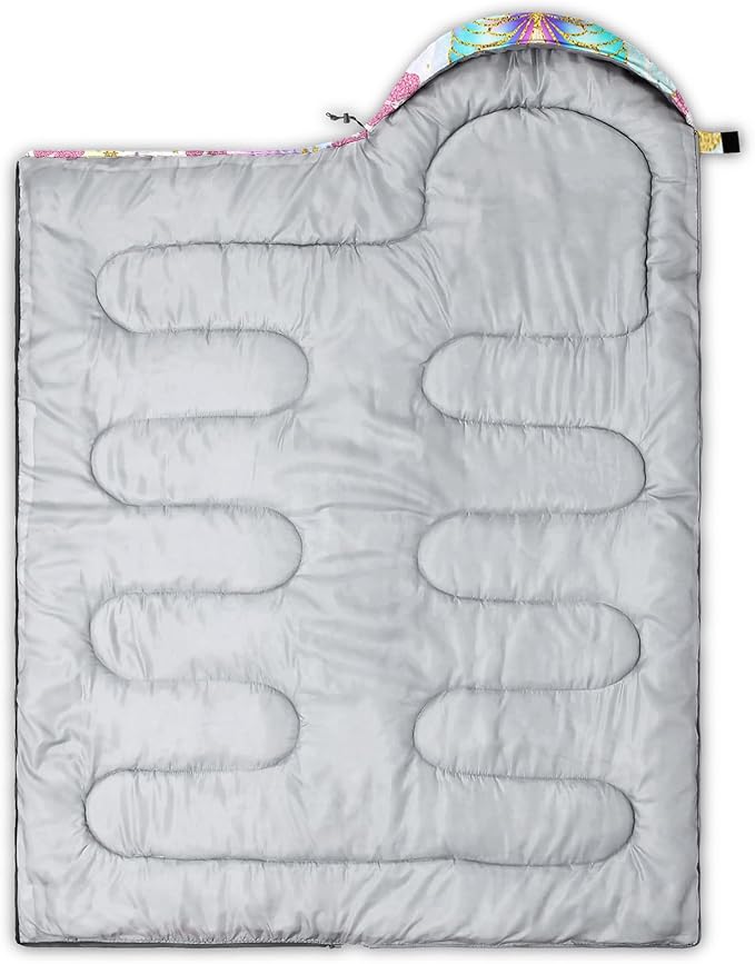 HOSIMA Dear Hunting Pattern Cold Weather Sleeping Bags for Adults,Black Light Weight Sleeping Bags for Kids Adults,WaterProof Sleeping Bags for Outdoors Hiking.