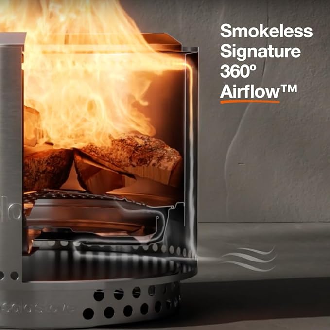 Solo Stove Bonfire Essential Bundle | Smokeless Fire Pit with Stand & Lid, Ideal for 4–6 People | Portable Wood Burning, Removable Ash Pan, Stainless Steel, 16.75" H x 19.5" Dia, 21.75lbs