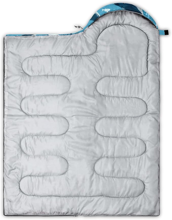 QOOMO Camping Sleeping Bags,3 Season Warm & Cool Weather,Lightweight,Waterproof Sleeping Bags for Adults & Kids,Traveling,and Outdoors,Camping Gear Equipment