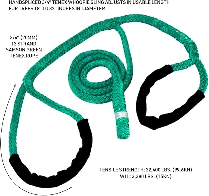 ROPE Logic Whoopie Sling Tenex 3/4" - 16', Green