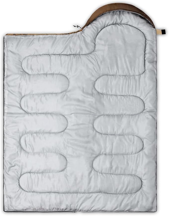 QOOMO Camping Sleeping Bags,3 Season Warm & Cool Weather,Lightweight,Waterproof Sleeping Bags for Adults & Kids,Traveling,and Outdoors,Camping Gear Equipment