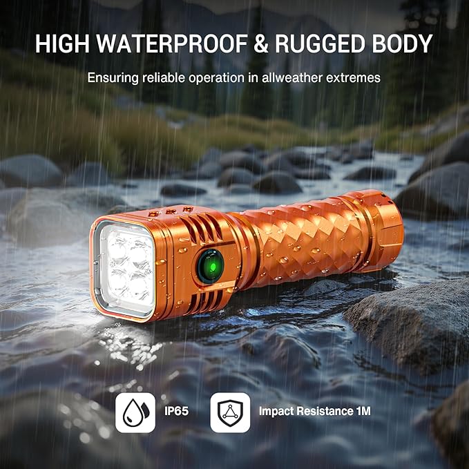 Rechargeable Flashlights 2000L High Lumens, 4X Super Bright LED Flashlight, Powerful Flash Light with Memory Function, Long-Lasting, Waterproof Flashlights for Home Camping Hiking, 2 Pack 