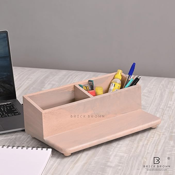 Chic Kitchen Space-Saving Storage -Wooden Kitchen Organizer, Spice Rack | Makeup & Accessory Desk Organizer | Cutlery Rack | Bathroom Organizer | Desk Organizer & Cutlery Holder Pink