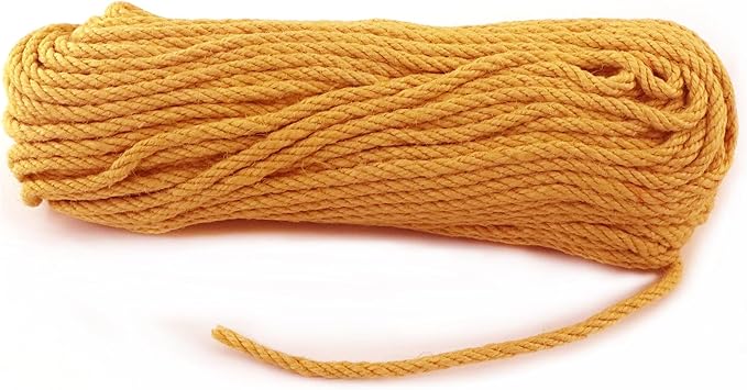 6mm x 100 Feet Orange Jute Rope, Twine for Gardening Tomato Climbing Plant Tie Floristry Crafts Gift Wrapping Packing Decor