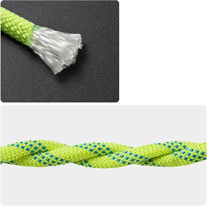 Outdoor Rope for Marine, Hunting, Boating, Fishing, Rafting, Camping, Hiking, Anchor, Mooring, Floating, Dock Lines, Canoe, Rescuing, Knotting Practice 5/16 in x 15 ft Fluorescent Green