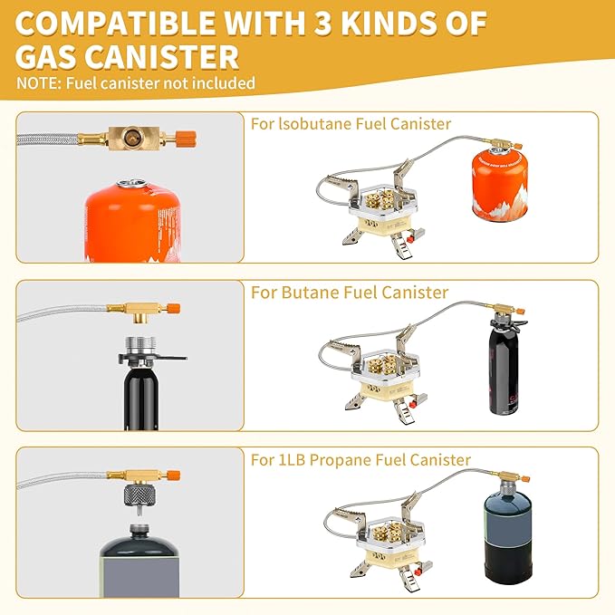 11800W Portable Windproof Camping Stove - Lightweight Collapsible Backpacking Stove with EVA Box for Outdoor Cooking, Hiking, Camping & Picnics