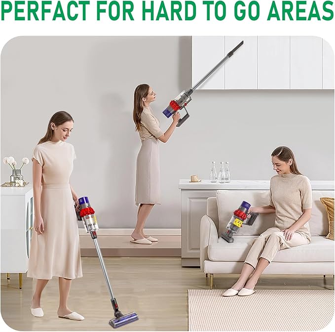 Replacement Wand Tube Quick Release Compatible for Dyson V15 V11 V10 V8 V7 Vacuum Accessories Parts, 28.7in Extension Cleaner Attachment for Home Office Grey