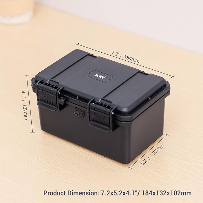 KIWIFOTOS 28 Slots 18650 Battery Organizer Case, IP67 Waterproof Protective Hard Case, Explosionproof Shockproof Battery Holder Box Outdoor Batteries Carrying Case Container