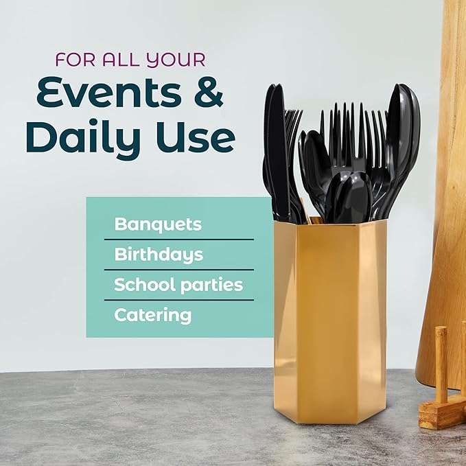 Heavy Duty Soup Spoons - Disposable Spoons - Plastic Cutlery for Parties and Events - Pack of 500