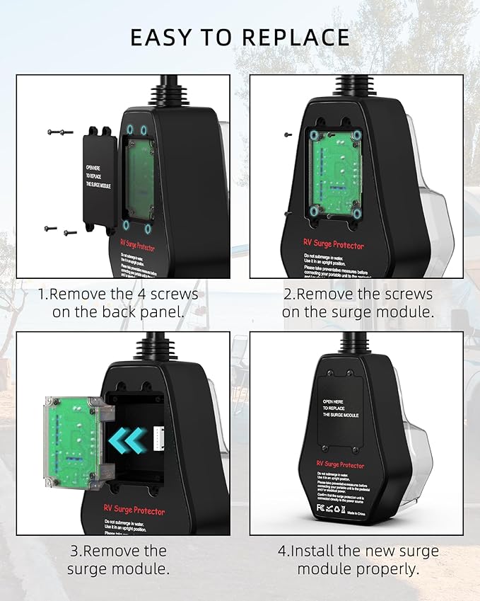 Replacement Module for 30 Amp RV Surge Protector, Compatible with DD232 Model, Compact and Easy to Install
