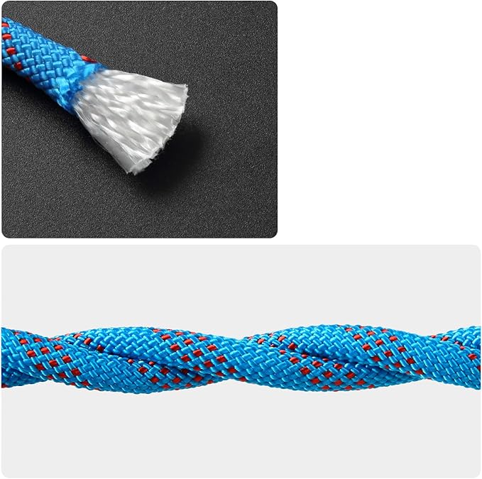 Outdoor Rope for Marine, Hunting, Boating, Fishing, Rafting, Camping, Hiking, Anchor, Mooring, Floating, Dock Lines, Kayak, Canoe, Rescuing, Knotting Practice 5/16 in x 15 ft Blue