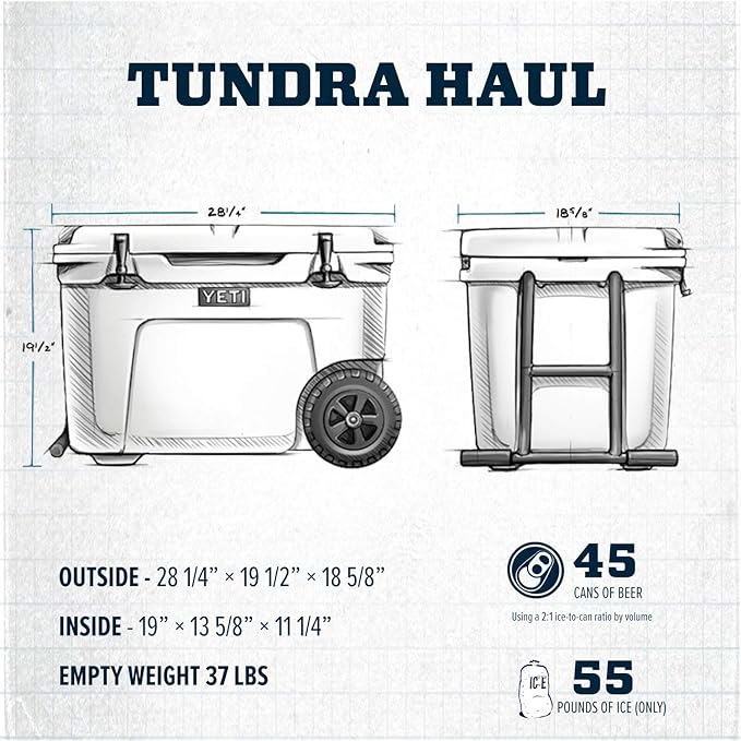 YETI Tundra Haul Portable Wheeled Cooler, Charcoal