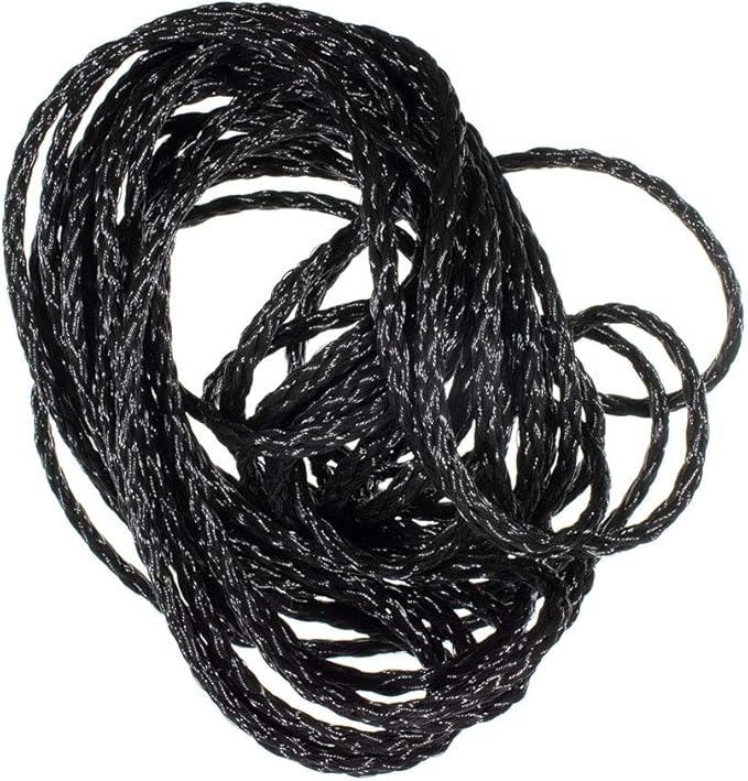 Hollow Braid Polypropylene Rope (3/16 Inch, 100 Feet, Black) - Barrier Rope - Trail Marking, Crowd Control, Golf Courses