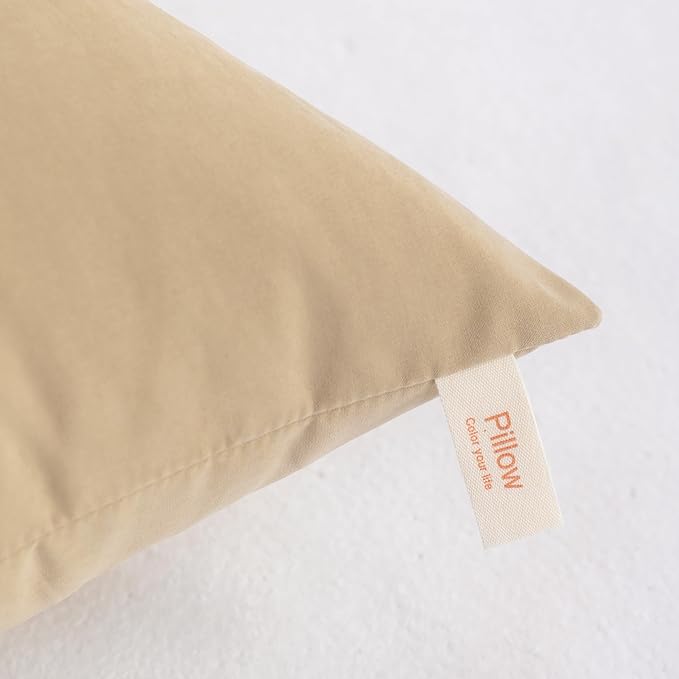 NTBAY Toddler Pillows, Down Alternative 13"x18" Pillows, Machine Washable - Soft and Breathable Travel Small Pillows for Sleeping, Ideal for Daycare, Crib, Cot, Light Taupe