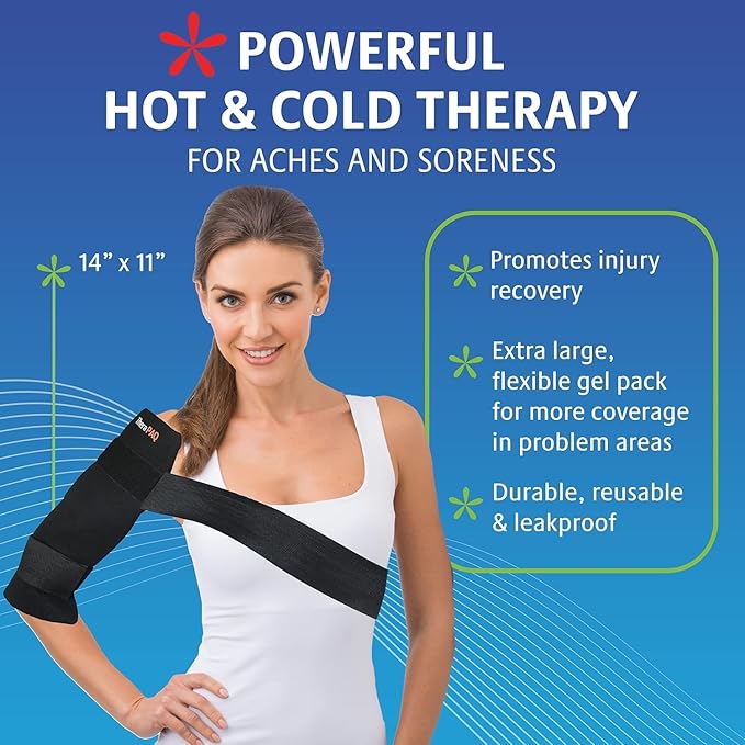 Reusable Ice Packs for Injuries – Large Flexible 14"x11" Gel Ice Pack for Knee, Back, Shoulder Pain Relief | Soft Cold Compress for Swelling | Reusable Hot & Cold Therapy Pack