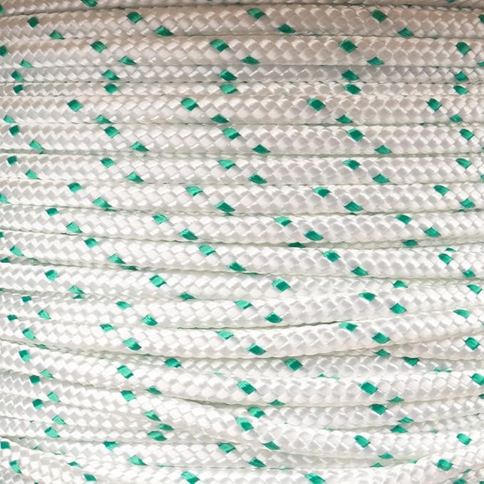 Rope and Cord Double Braid Pulling Rope – Super Strong Composite Rope with Built-in Pulling Eyes (1/4" | 1200' Spool)