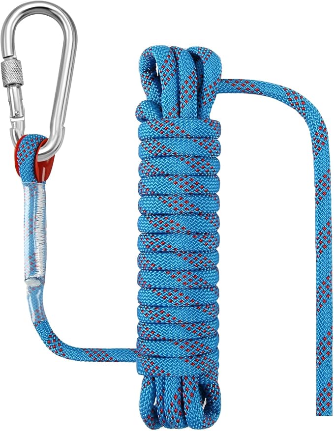 Outdoor Rope for Marine, Hunting, Boating, Fishing, Rafting, Camping, Hiking, Anchor, Mooring, Floating, Dock Lines, Kayak, Canoe, Rescuing, Knotting Practice 5/16 in x 15 ft Blue