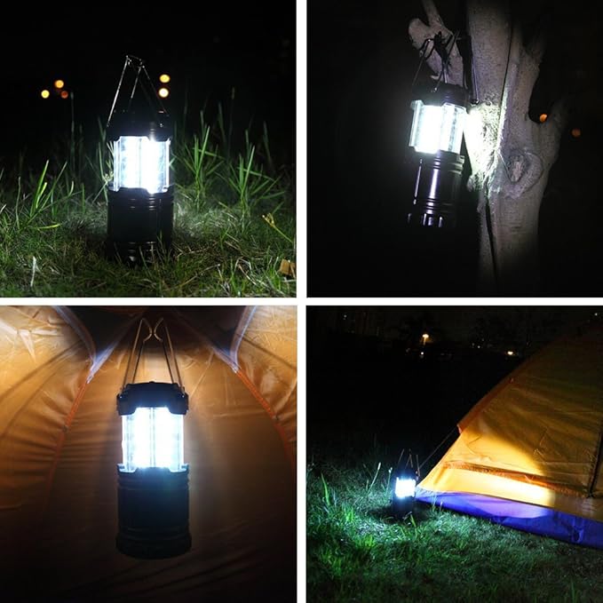Elevon Ultra Bright LED Collapsible Water Resistant Camping Lantern Flashlights