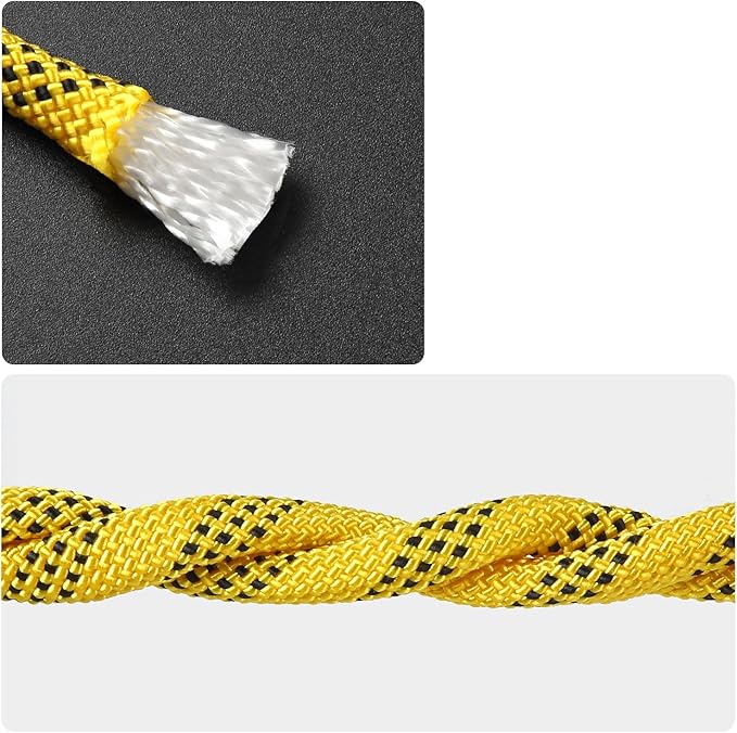 Outdoor Rope for Marine, Hunting, Boating, Fishing, Rafting, Camping, Hiking, Anchor, Mooring, Floating, Dock Lines, Kayak, Canoe, Rescuing, Knotting Practice 5/16 in x 15 ft Yellow