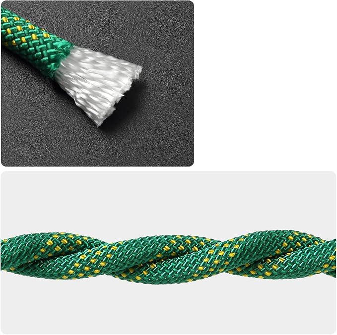 Outdoor Rope for Marine, Hunting, Boating, Fishing, Rafting, Camping, Hiking, Anchor, Mooring, Floating, Dock Lines, Kayak, Canoe, Rescuing, Knotting Practice 5/16 in x 15 ft Green