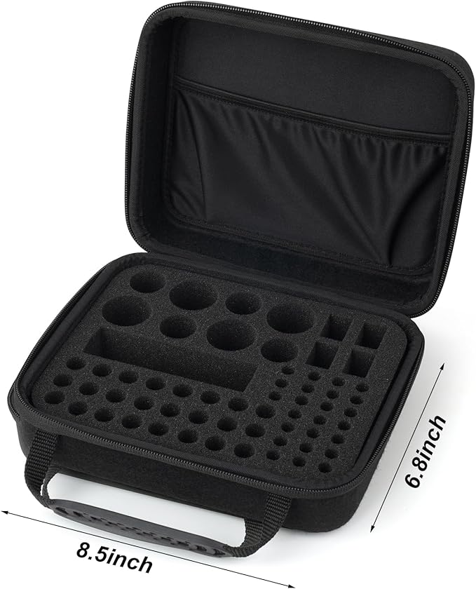 Hard Battery Organizer Storage Box, Battery Organizer Carrying Case Bag Holder Holds 60+ Batteries AA AAA C D 9V - with Battery Tester BT-168 (Batteries are Not Included)