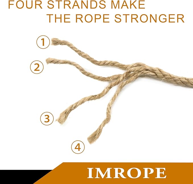 5mm x 200 Feet Natural Jute Rope, Twine for Gardening Tomato Climbing Plant Tie Floristry Crafts Gift Wrapping Packing Decor