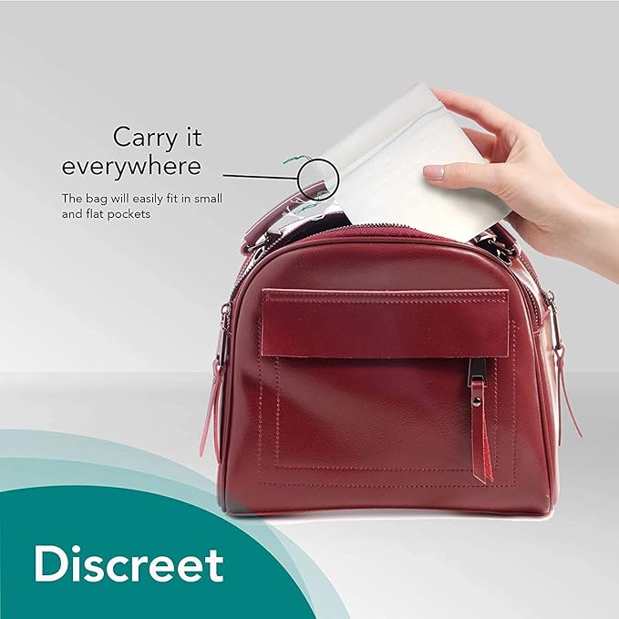 The Original Carebag Emesis Bag with Super Absorbent Pouch- Absorbs 16 oz, No More Leaks and Splashes- Single Use- Reduces Odors- Easy Disposal, 20 Vomit Bags