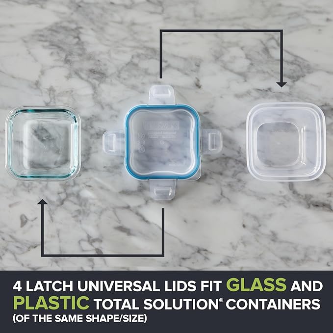 Snapware Total Solution (21-Pack) Large Plastic Food Storage Containers Set, Meal Prep Containers with BPA-Free Lids & 4 Locking Tabs, Microwave, Dishwasher, and Freezer Safe