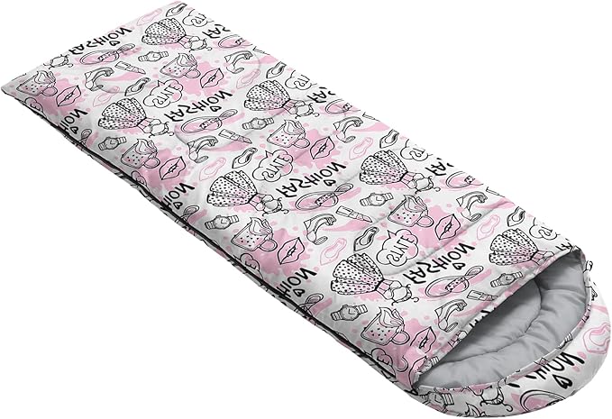 QOOMO Camping Sleeping Bags,3 Season Warm & Cool Weather,Lightweight,Waterproof Sleeping Bags for Adults & Kids,Traveling,and Outdoors,Camping Gear Equipment