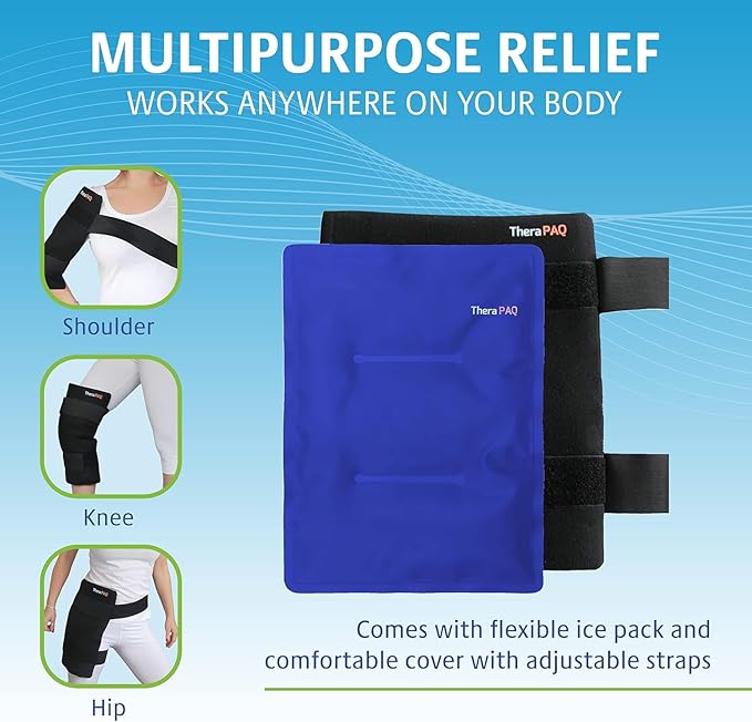 Reusable Ice Packs for Injuries – Large Flexible 14"x11" Gel Ice Pack for Knee, Back, Shoulder Pain Relief | Soft Cold Compress for Swelling | Reusable Hot & Cold Therapy Pack
