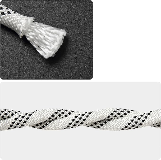 Outdoor Rope for Marine, Hunting, Boating, Fishing, Rafting, Camping, Hiking, Anchor, Mooring, Floating, Dock Lines, Kayak, Canoe, Rescuing, Knotting Practice 5/16 in x 15 ft White