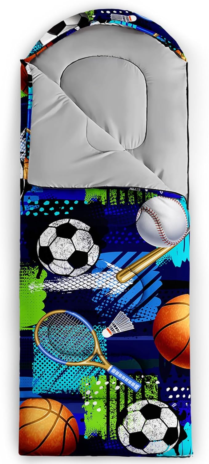 QOOMO Camping Sleeping Bags,3 Season Warm & Cool Weather,Lightweight,Waterproof Sleeping Bags for Adults & Kids,Traveling,and Outdoors,Camping Gear Equipment