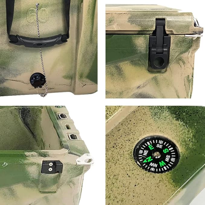 Xspec 60 Qt XL Roto Molded High Performance Camping Cooler Ice Chest | Extra Large Pro Tough Durable Outdoor Overland Rotomolded Hard Cooler