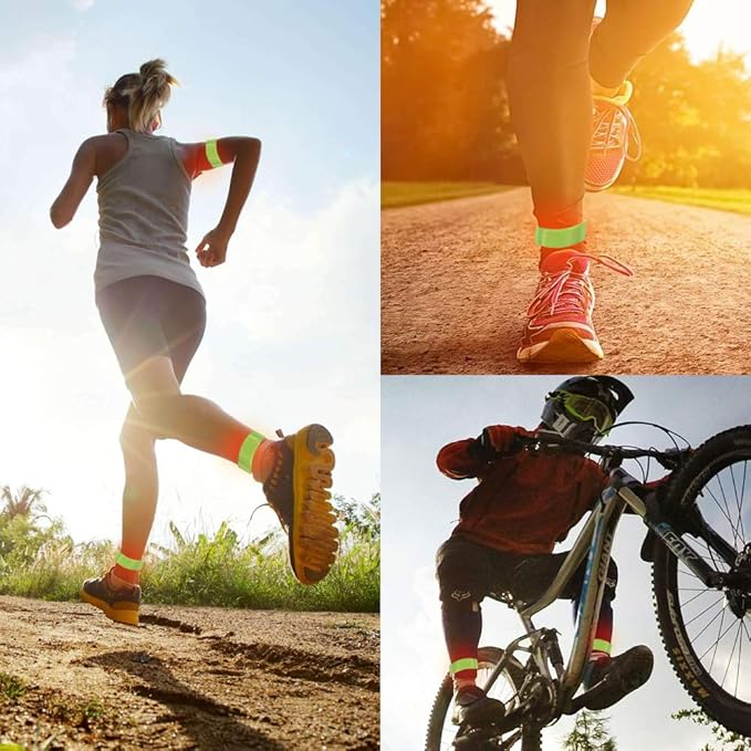 Reflective Bands, Reflective Slap Bracelet, Reflective Wristband High Visibility Reflectors, for Night Run, Night Cycling, Night Working