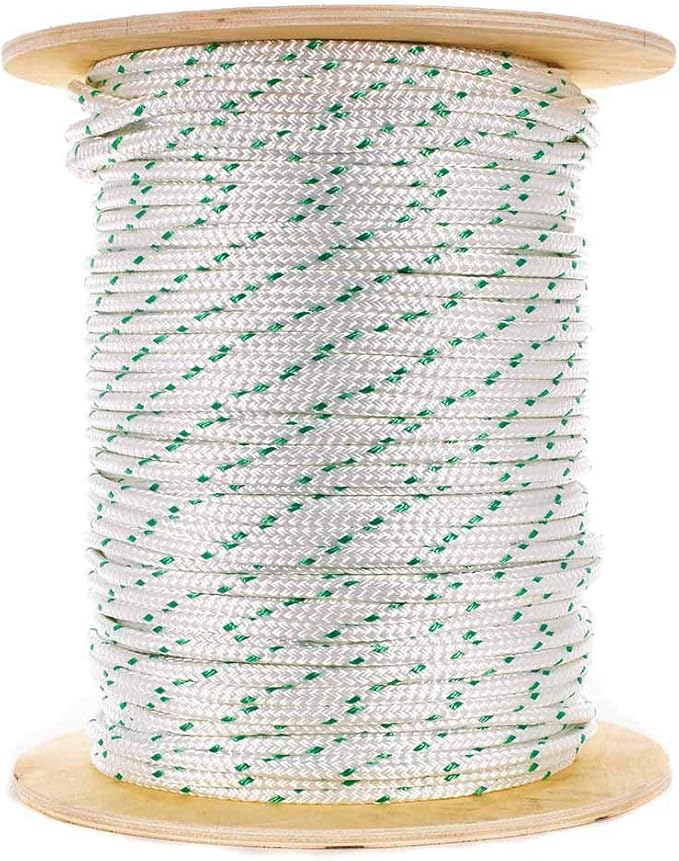 Rope and Cord Double Braid Pulling Rope – Super Strong Composite Rope with Built-in Pulling Eyes (5/16" | 600' Spool)