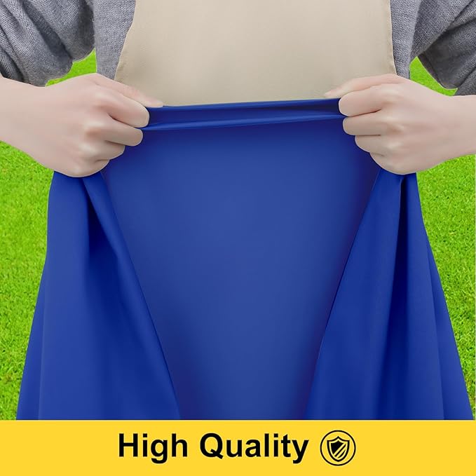 Smiry Picnic Table Cover with Bench Covers, Waterproof Elastic Fitted Polyester Tablecloths for 6 Ft Rectangle Tables, Washable Windproof Tablecloth for Camping, RV & Outdoor (Blue, 30x72 Inches)